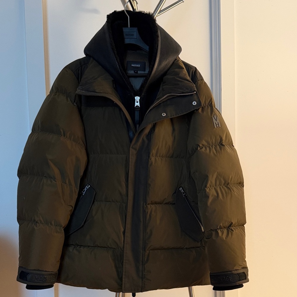 Mackage Dark Green Puffer Jacket